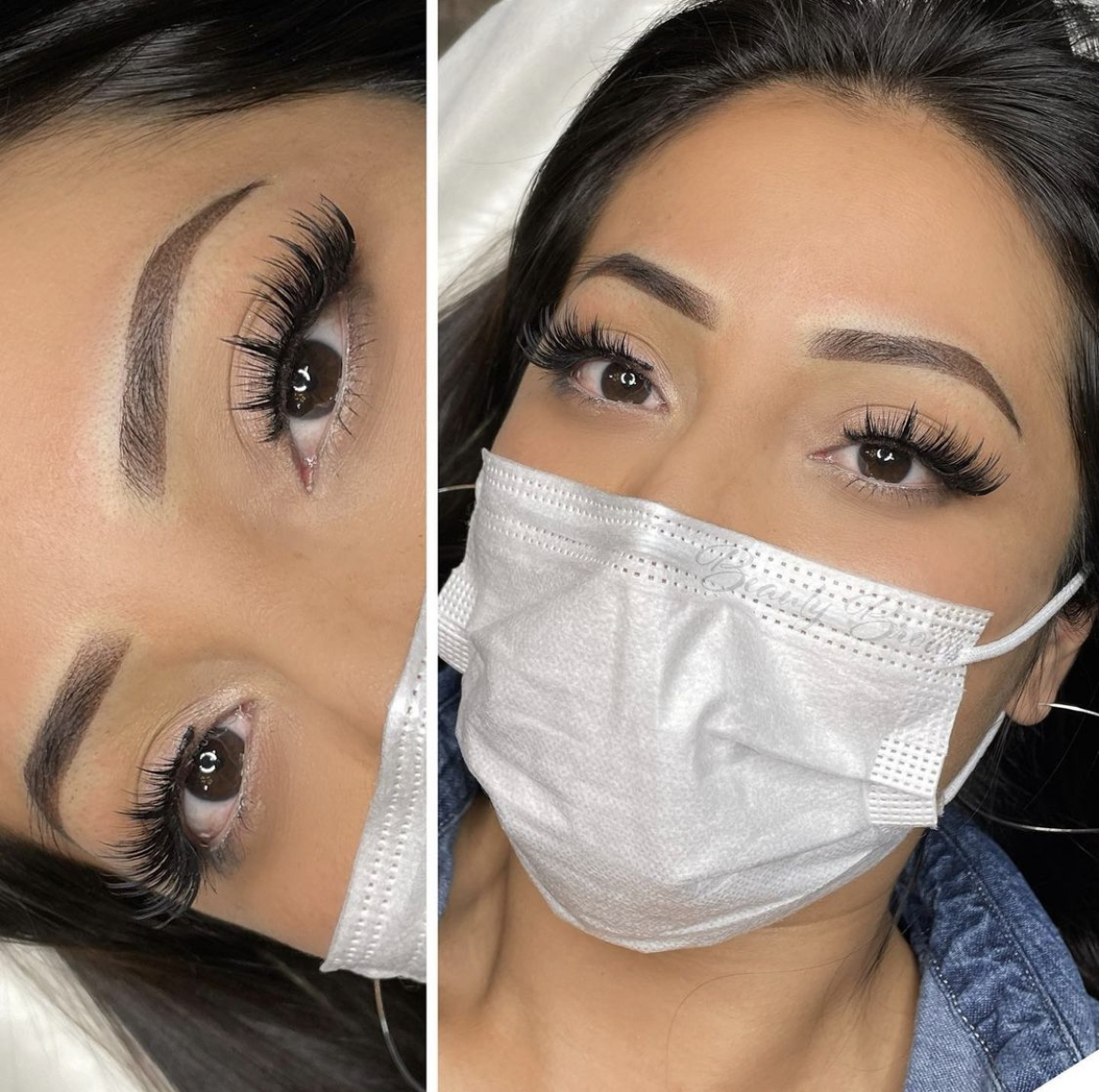 ombre microbladed combination semi-permanent tattoo brows